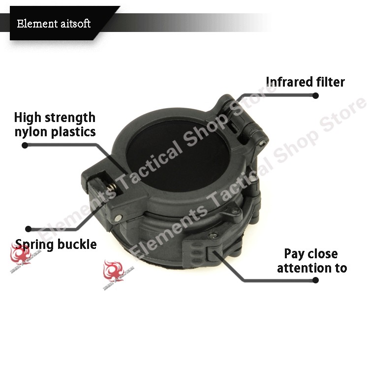 Flashlight IR Filter M300/M600 Tactical M300 LED Infrared Filter Diameter 25mm