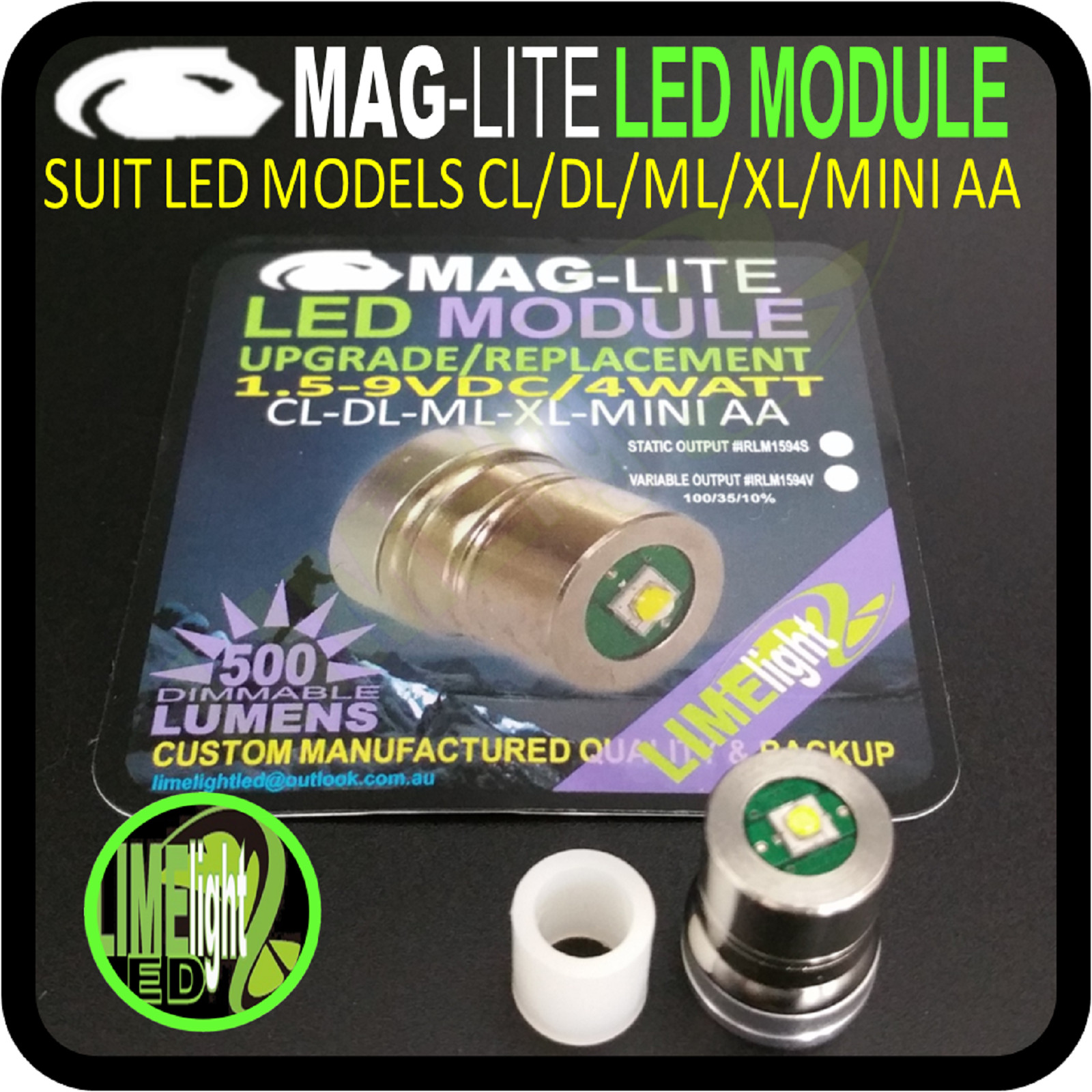 MAGLITE LED UPGRADE 500lm AAL/CL/DL/ML/XL DIMMABLE BULB GLOBE FLASHLIGHT TORCH
