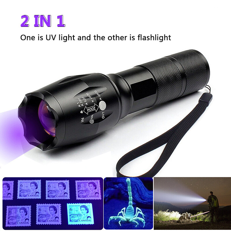 Super Bright 990000lm UV Torch Ultra Violet Flashlight Blacklight Light Lamp LED