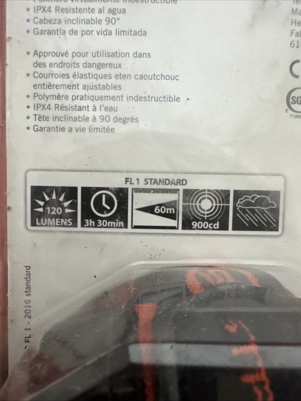 NEW StreamLight Septor IPX4 3 Mode Hazardous Ok Polymer LED Headlamp Flashlight