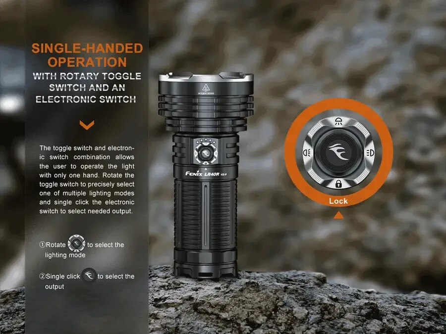FENIX LR40R V2.0 Search Flashlight – 15000 Lumens
