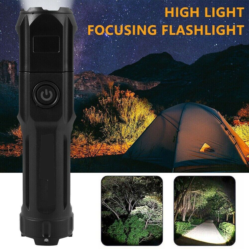 Rechargeable 990000LM LED Flashlight Tactical Police Super Bright Torch Zoomable