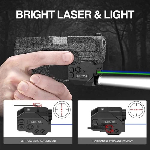 SOLOFISH 500lm Pistol Light and Purple/Infrared (IR)/Green Blue Beam Combo