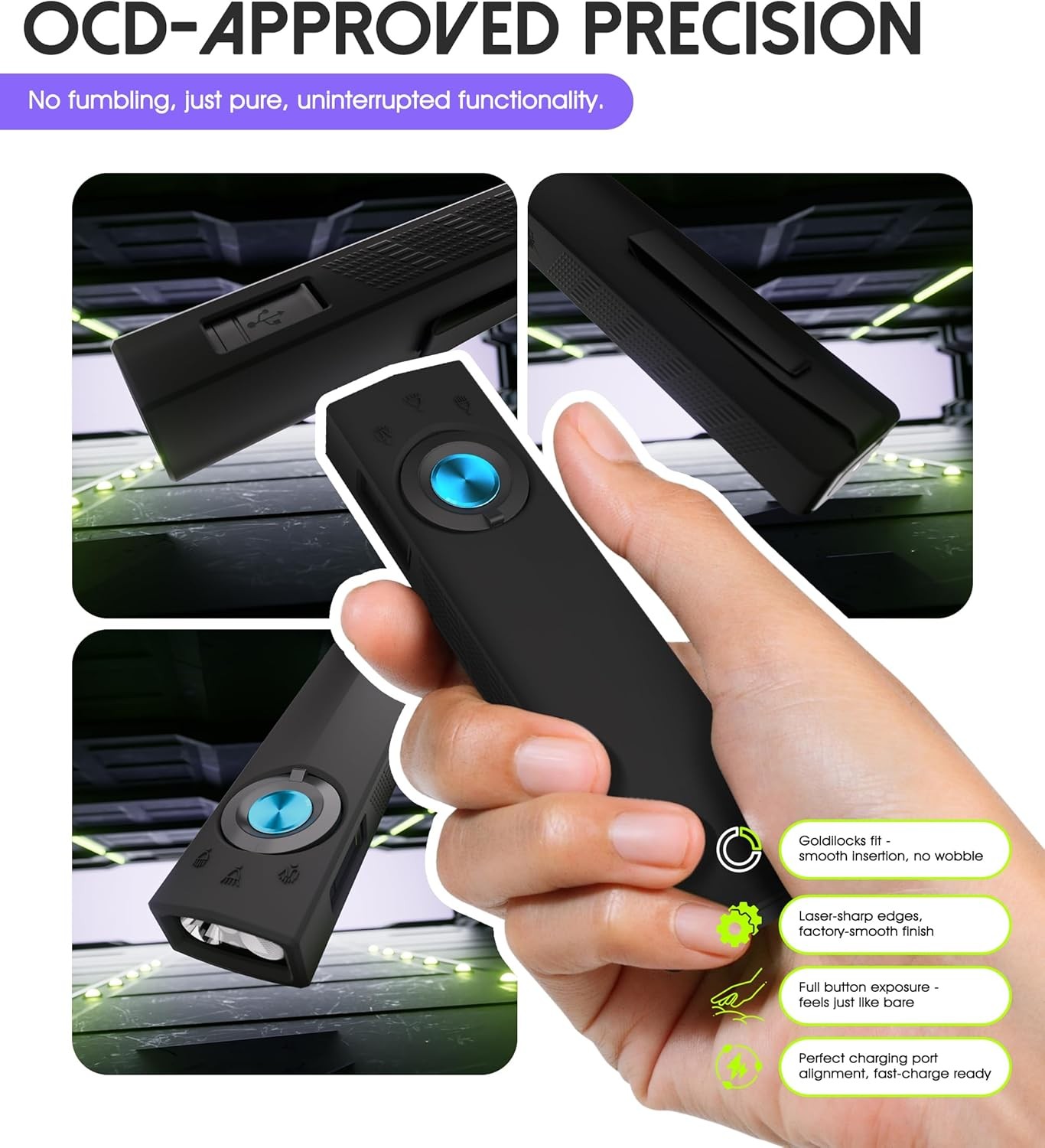 2 Pack Flashlight Protective Case Compatible for Olight ArkPro, Silicone Flashli