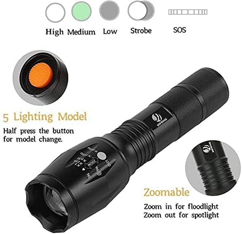 Tactical Flashlight Led Flashlight High Lumens S1000 – XML T6 Upgraded F