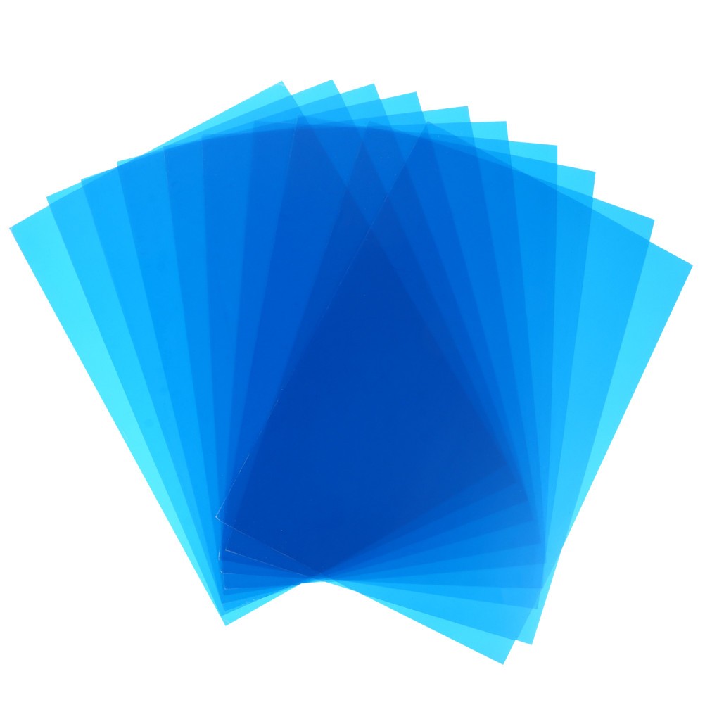 10Pcs Gel Light Filter Transparent Color Film Sheets for Photo Studio LED Light