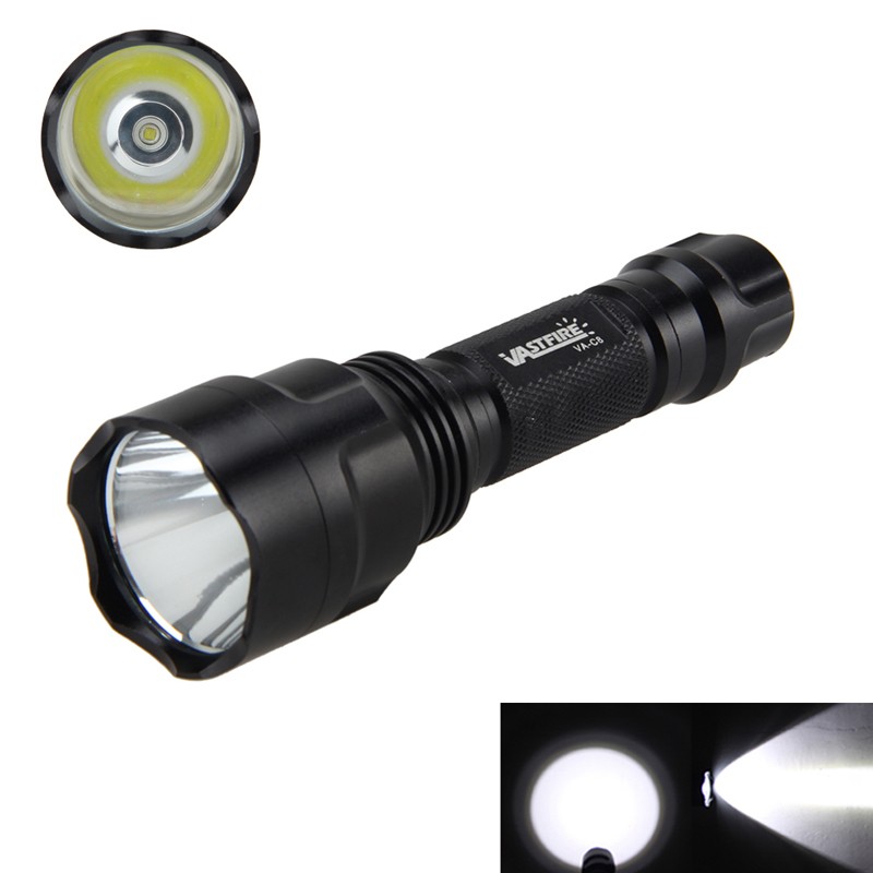 Hunting LED Flashlight Rechargeable Torch with Scope Mount Dual 20mm Rail Light