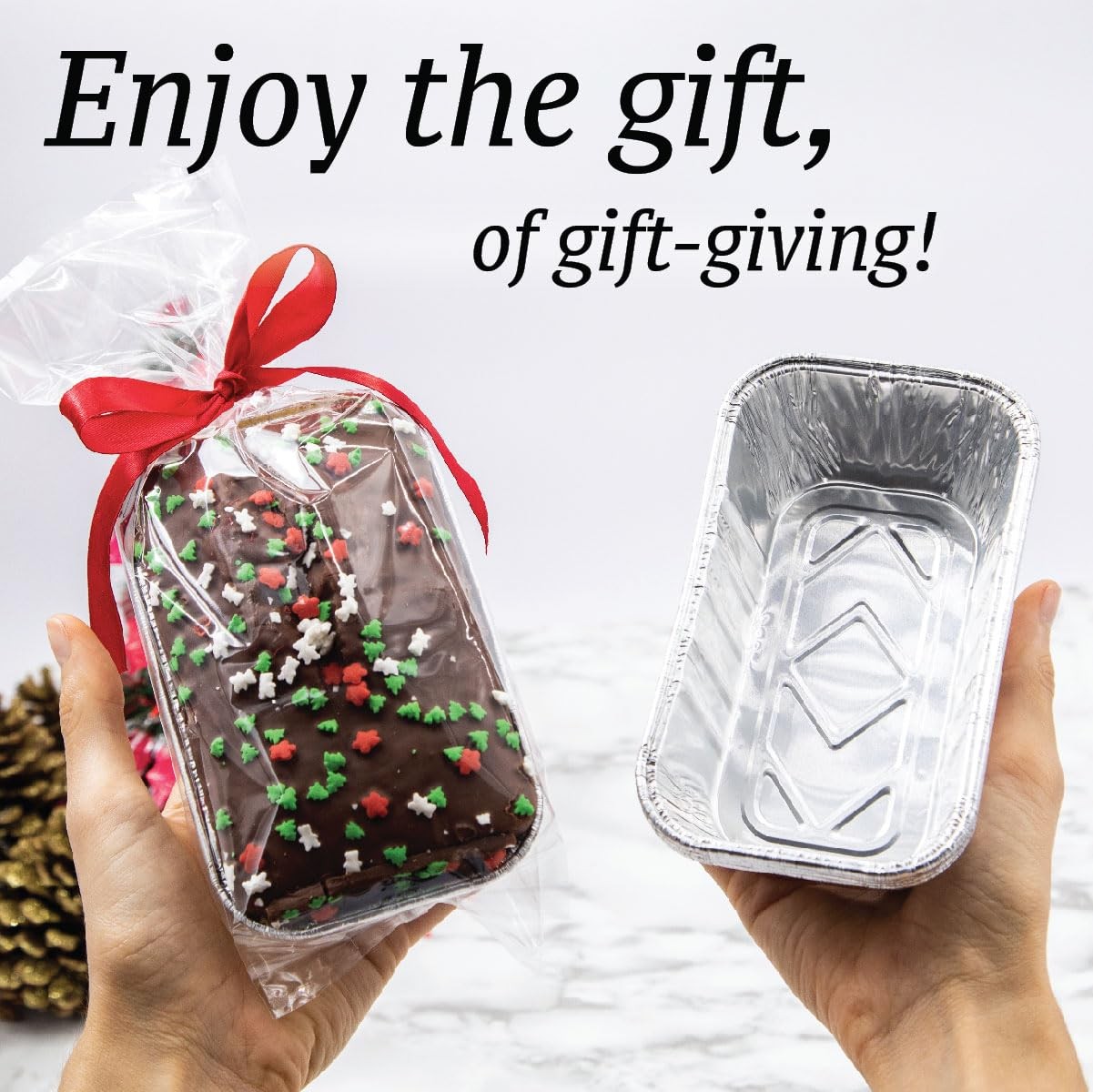 Spare Essentials (55 Pack) 1LB Mini Foil Loaf Pans – 1 Pound Pack of 55, 1 LB