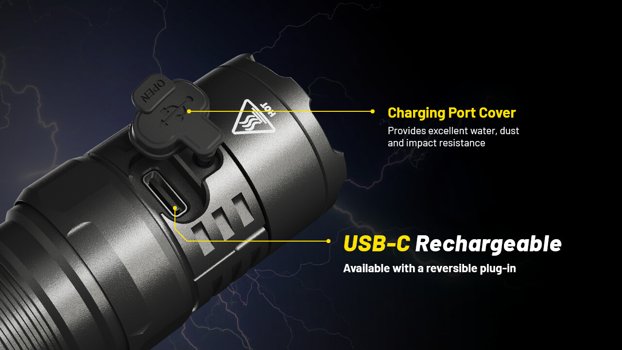 NITECORE P23i 3000 Lumen Rechargeable LED Flashlight with Strobe