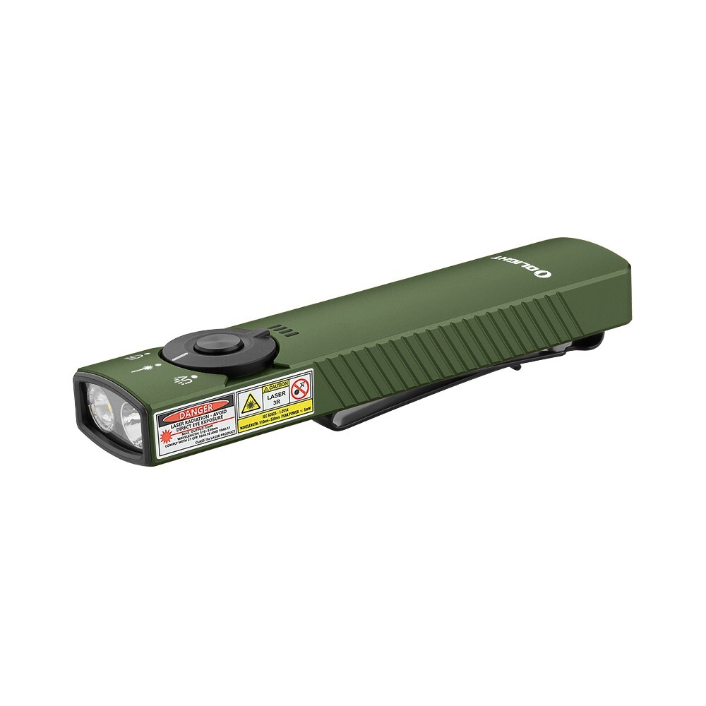 Olight Arkfeld Pro OD Green CW Flat Flashlight, LED Light, UV/Laser, 1300L