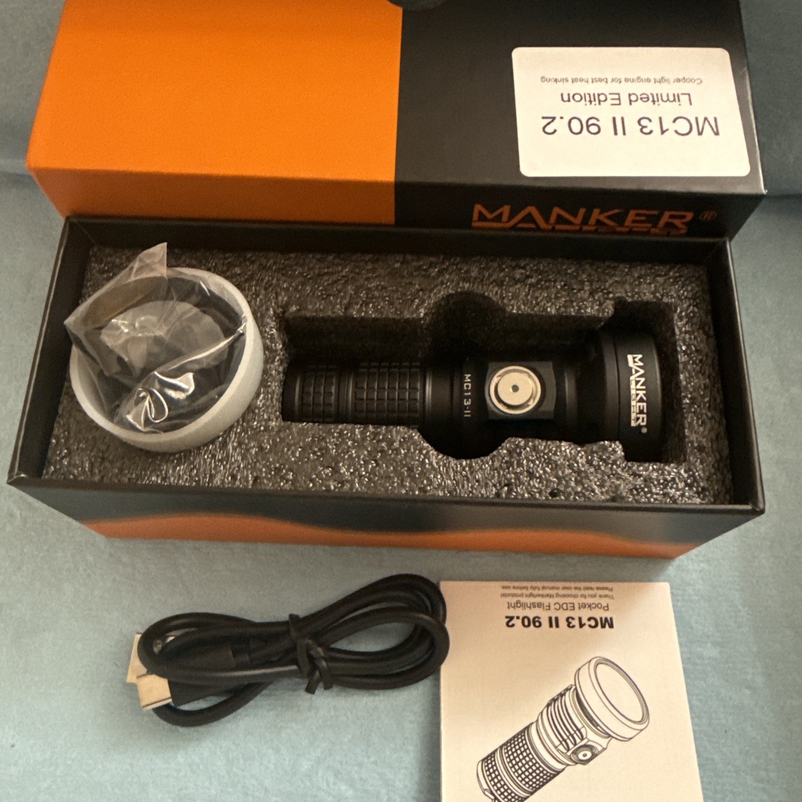 Manker MC13 II SBT90.2 Flashlight 4000LM 600m USB-C Rechargeable EDC