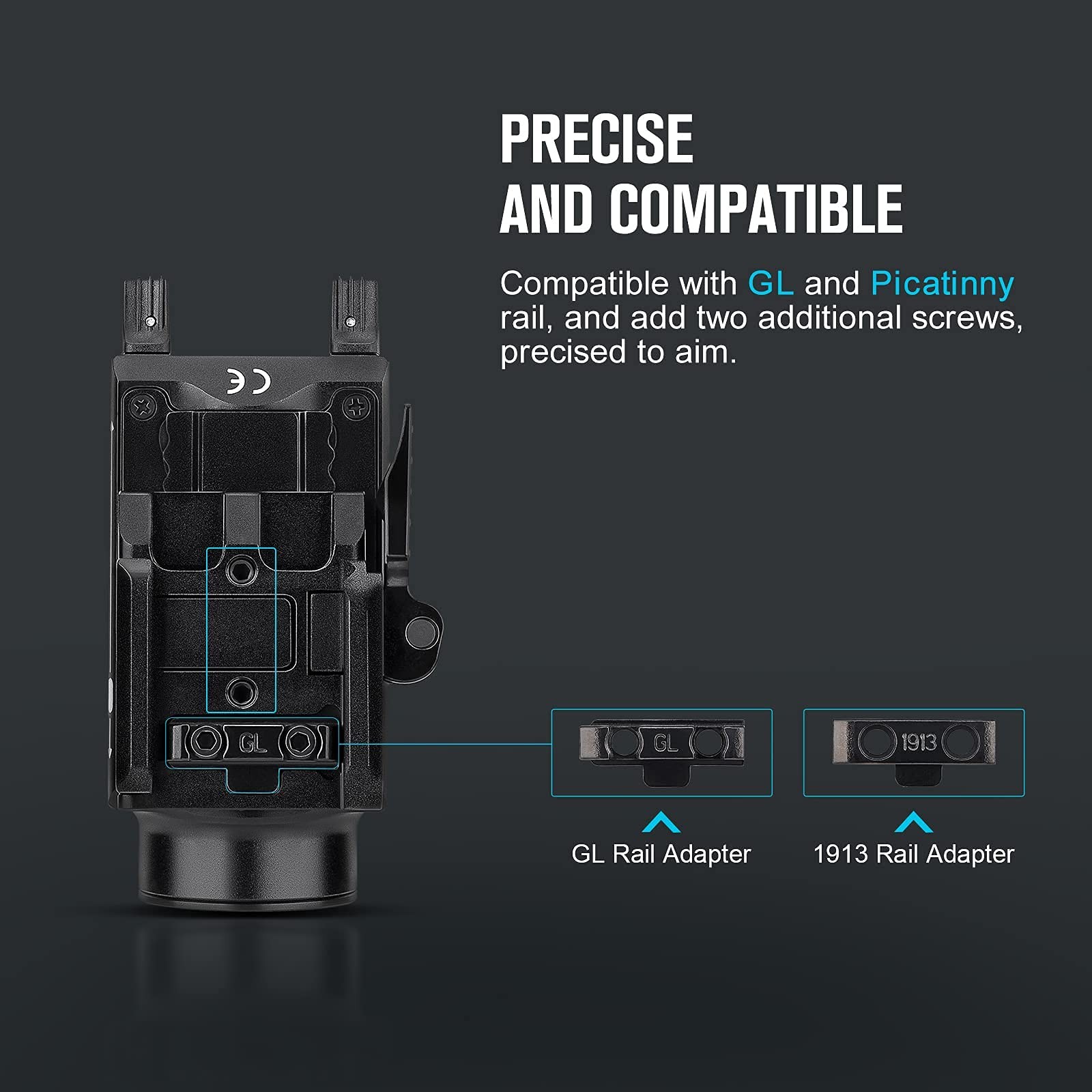 OLIGHT Baldr S 800 Lumens Compact Rail Mount Weaponlight with Green Beam and
