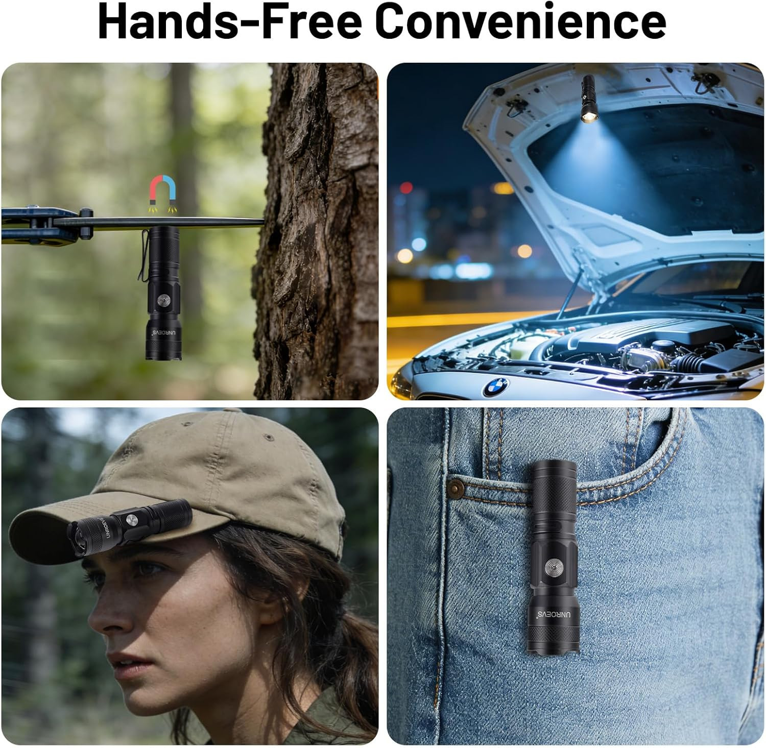 Pocket Flashlight Rechargeable with 1200 Lumens,Mini Small EDC Flashlights with
