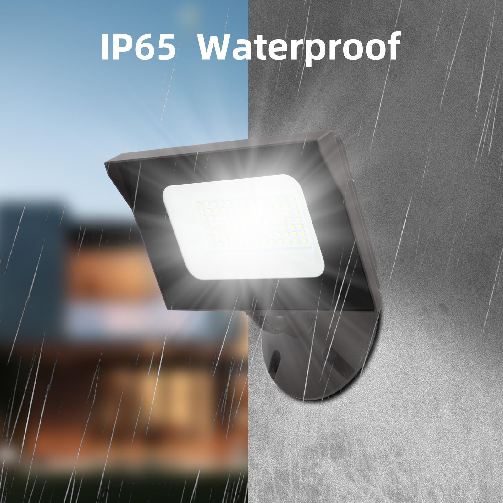 LED Flood Lights Outdoor, 60W With Knuckle, 7200LM IP65 Security Light With D…