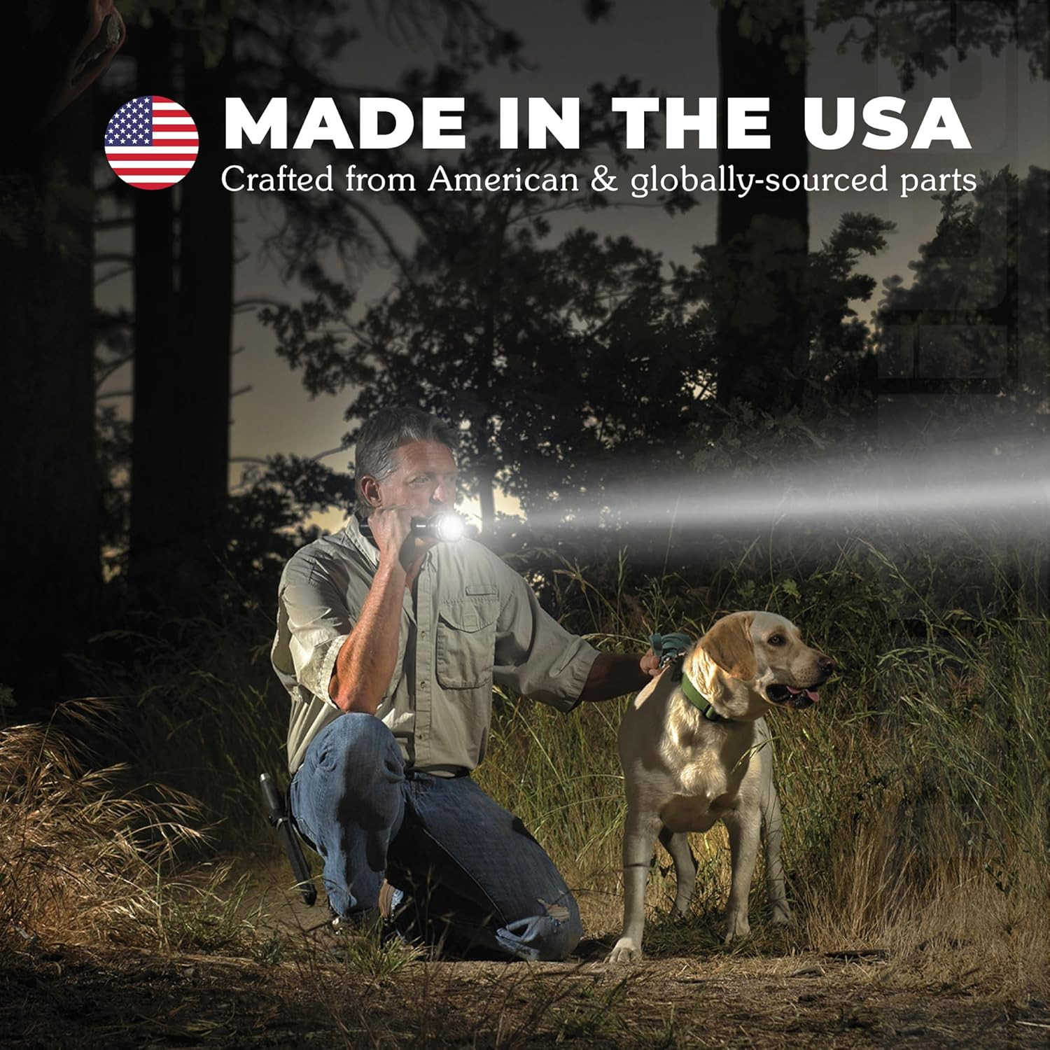 ML50L 3-Cell C LED Flashlight, Adjustable Beam, High & Low Modes, Water-Resistan