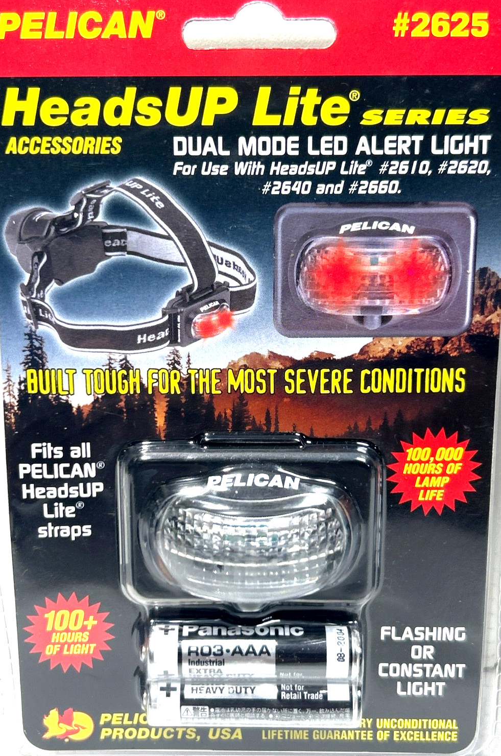 Pelican HeadsUp Lite Series accessories dual mode LED. New (bb34
