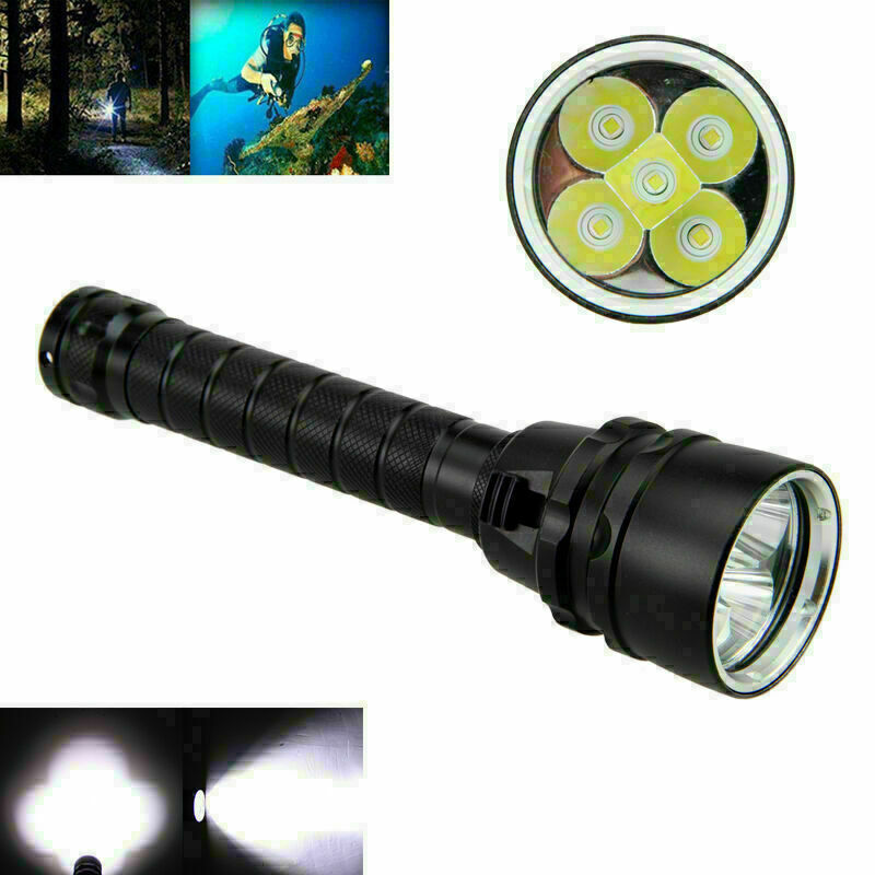 380000LM 5* LED Diving Torch UnderWater 220m Depth Waterproof Flashlight US