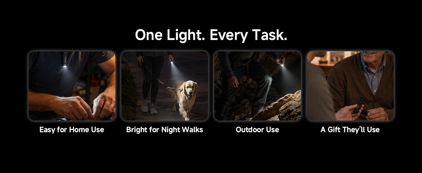 AIMWIN E16 Flat Flashlight 3100LM OLED Display Everyday Carry Flashlight