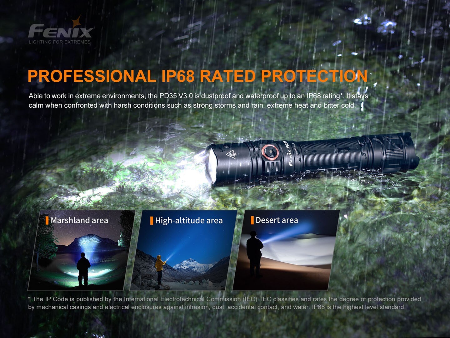 Fenix PD35 v3.0 1700 Lumen Flashlight with USB Rechargeable Battery