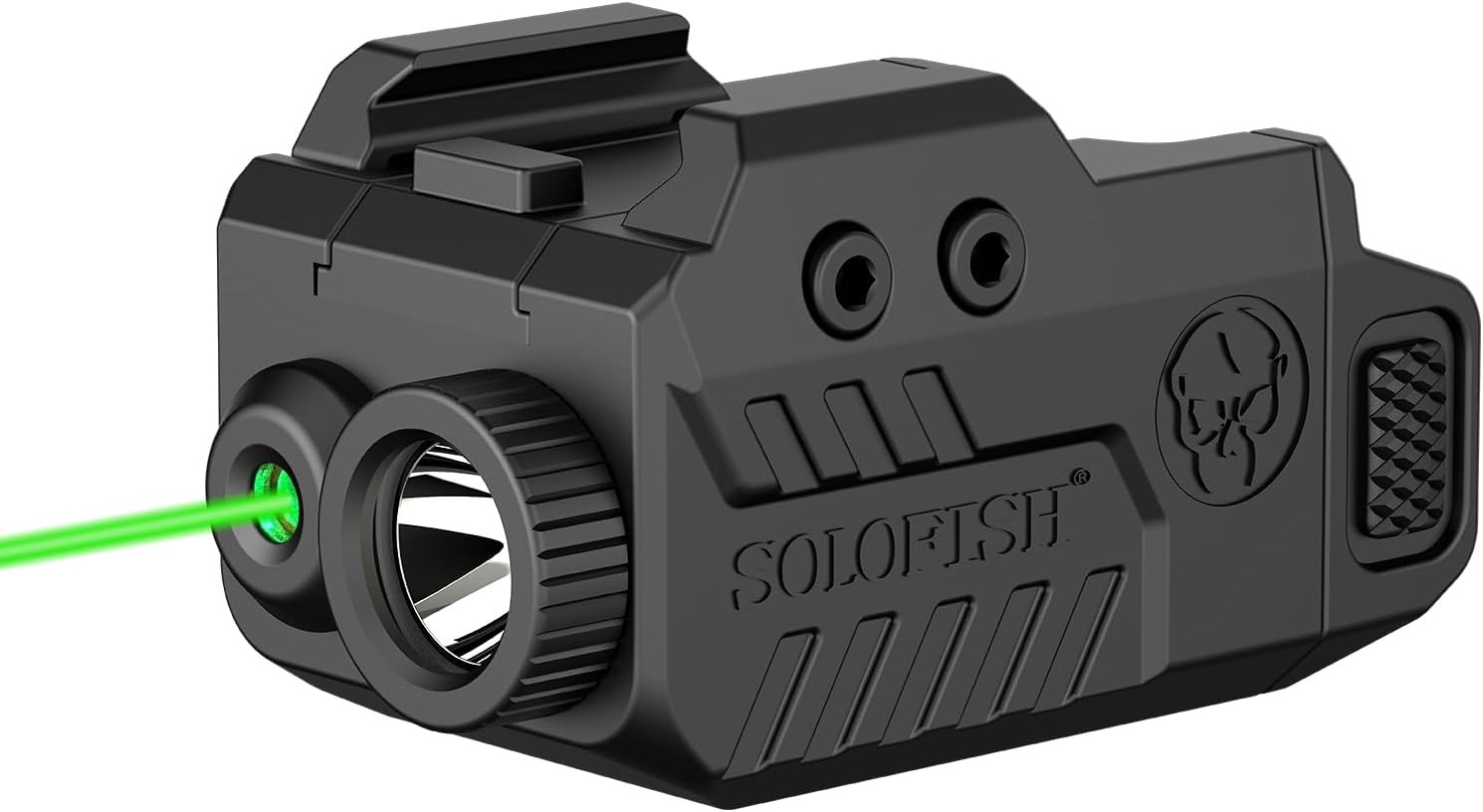 500Lm Tactical Flashlight Compatible for Compact with Rail, Green/Red/Blue Be…