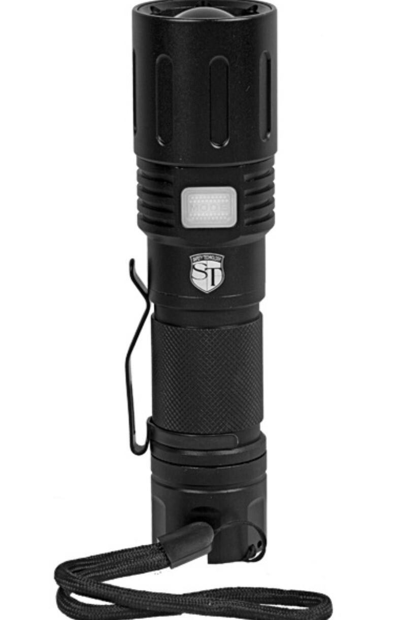 TACTICAL ZOOMABLE Power Bank Flashlight 3000 LUMEN SELF DEFENSE SOS High Beam