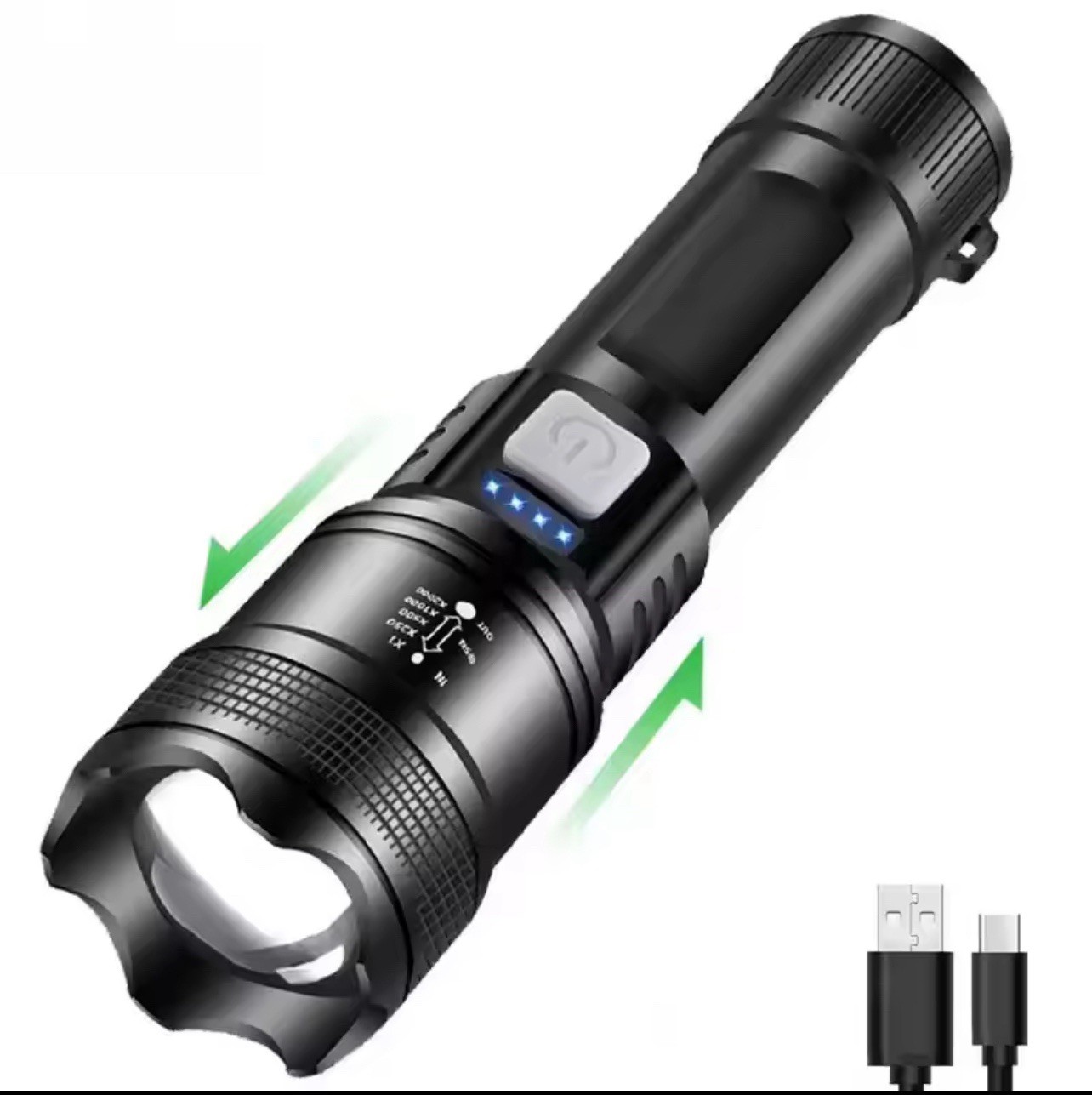 Powerful P70 Led Flashlights 5000LM Ultra Bright Light ( Built-in Battery)