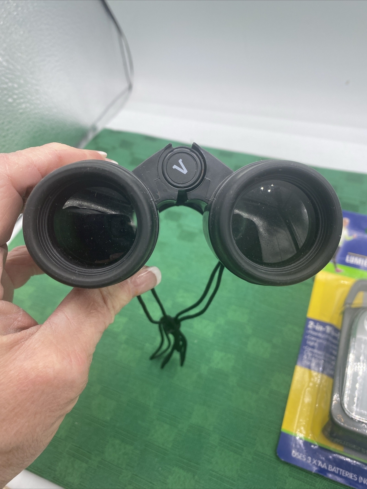 Lot Of 2 Camping Accessories -Vivitar 5X30 Binoculars & LED Camping Light