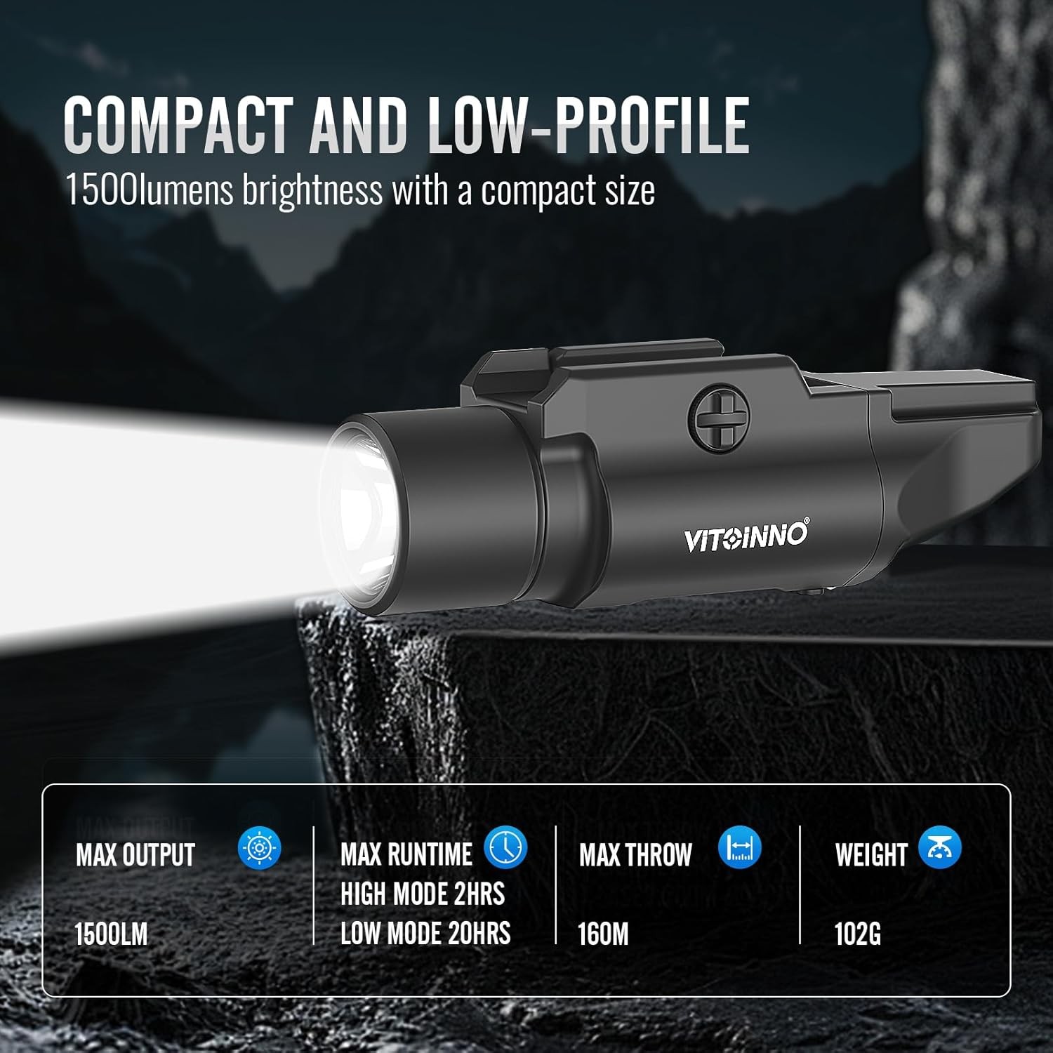 Strong Weapon Light Flashlight LED Tactical Flashlight Picatinny Rail for Rifle