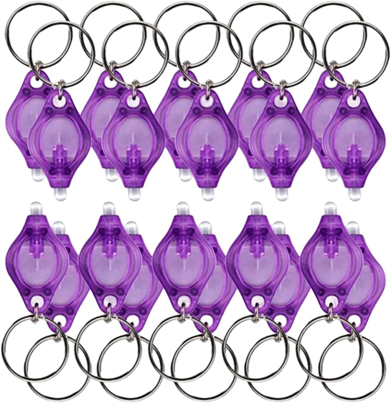 20-100PCS UV Mini Keychain LED Flashlight Key Ring Light Torch Black Light