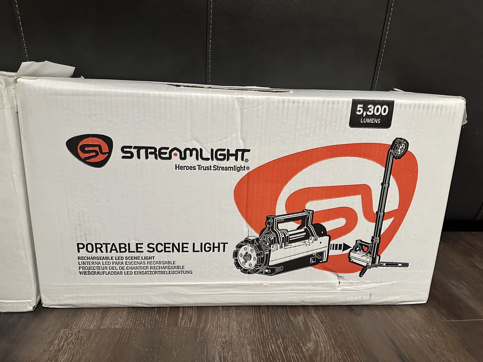 Streamlight Portable Scene Light EXT 120V AC/12V DC, Yellow & Black, 10000 Lumen