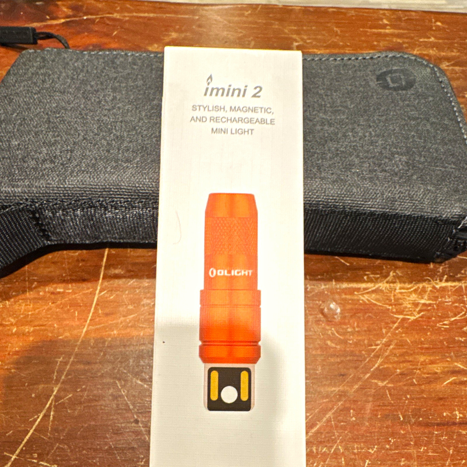 Olight iMini 2 Magnetic Rechargeable LED Mini Flashlight 50 Lumens Orange IPX6