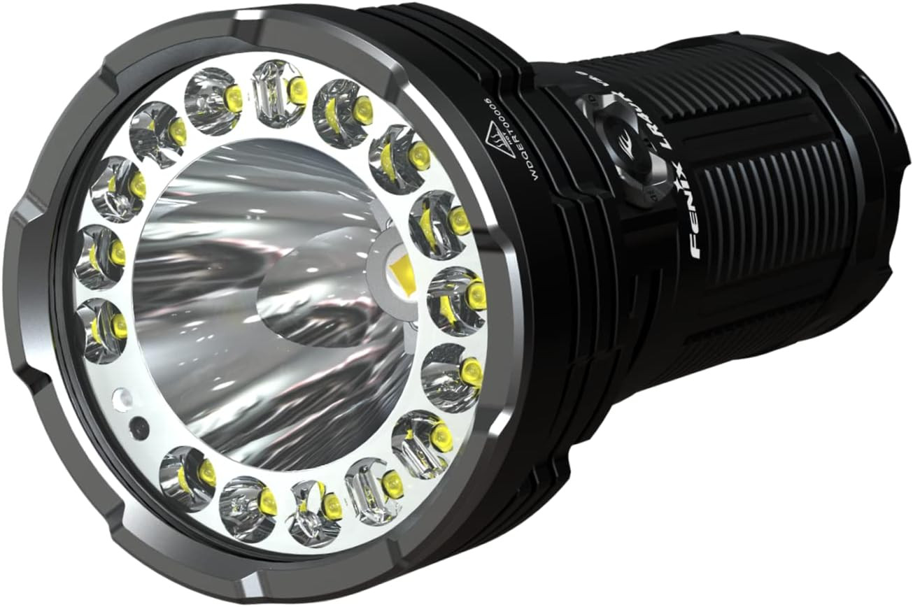 Ultra Bright 15,000 Lumen Rechargeable LED Searchlight Torch – 900M Range, IP68