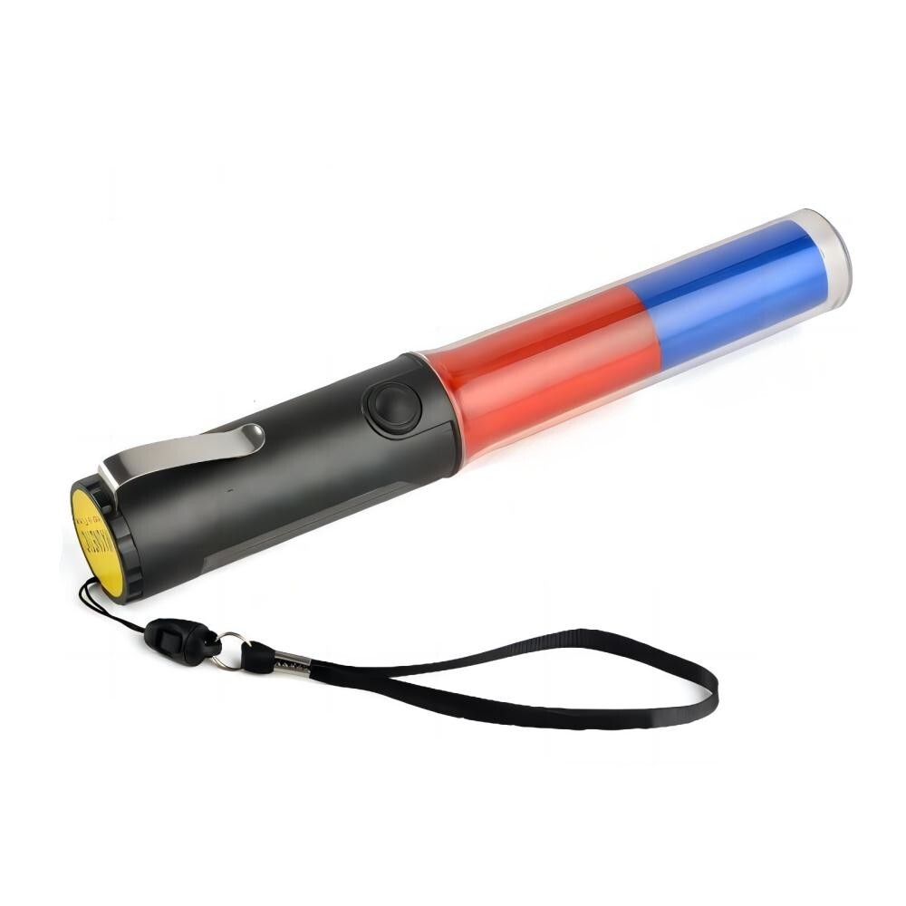 Security Control 3AA Multifunction Blue Red LED Light Magnet Traffic Wand Beacon