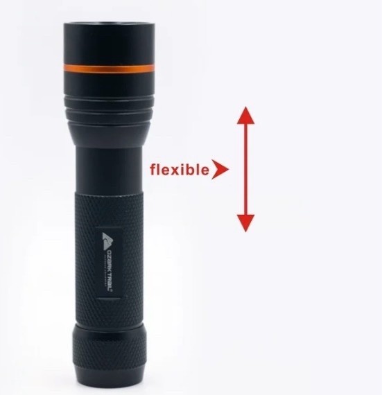 Ozark Trail 420 Lumen LED Flashlight Focus Beam IPX4 Waterproof + Batteries