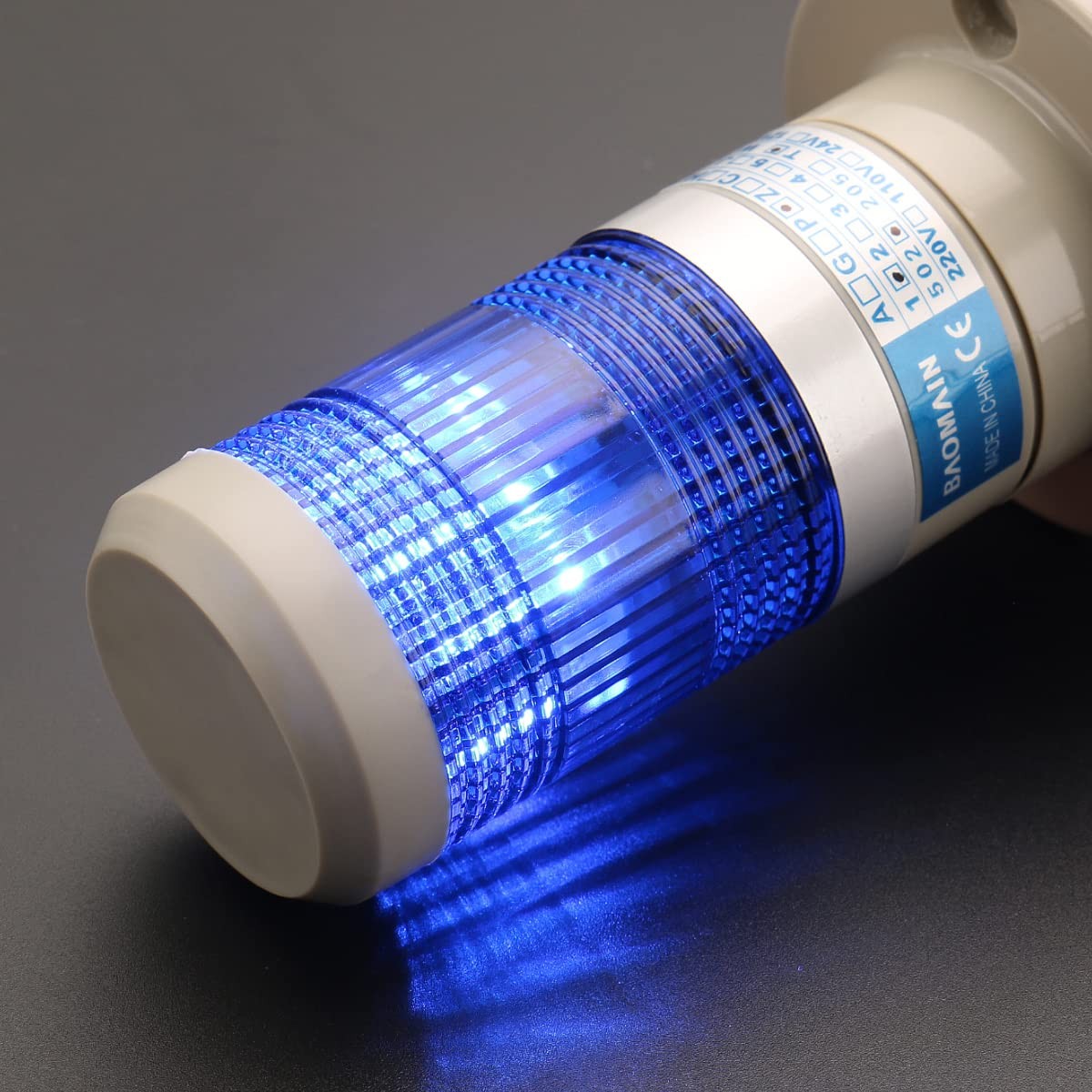 Warning Continuous Light 24V DC Industrial Blue Signal Tower Lamp LTP-502T
