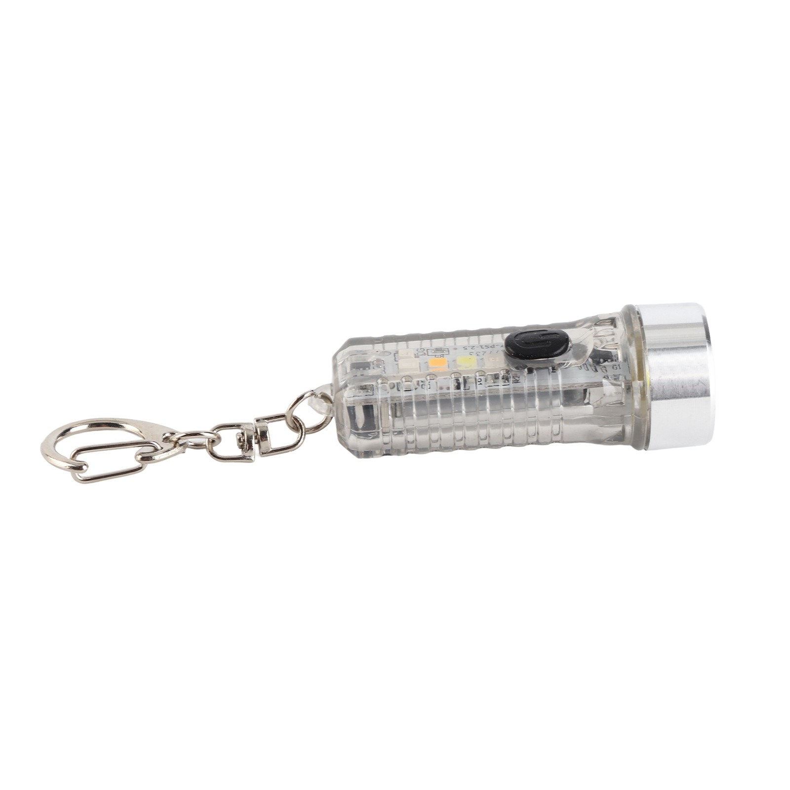 Portable Flashlight ABS Aluminum Alloy Adjustable Light Mode Keychain Flash AEJX
