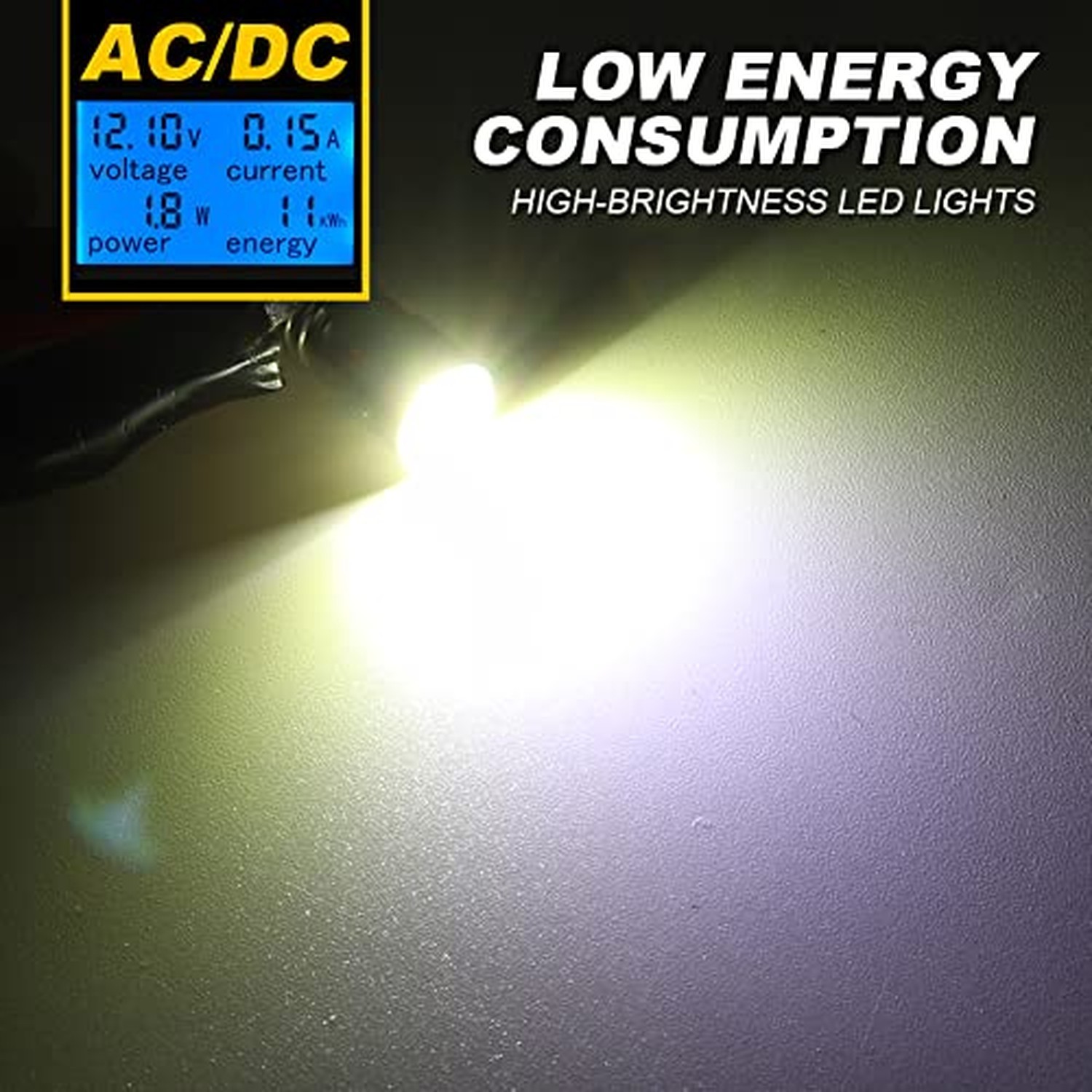 AC/DC 6-30V E10 Upgrade LED Flashlight Bulb, 3W 6V 9V 12V 18V 19.2V 24V LED C…