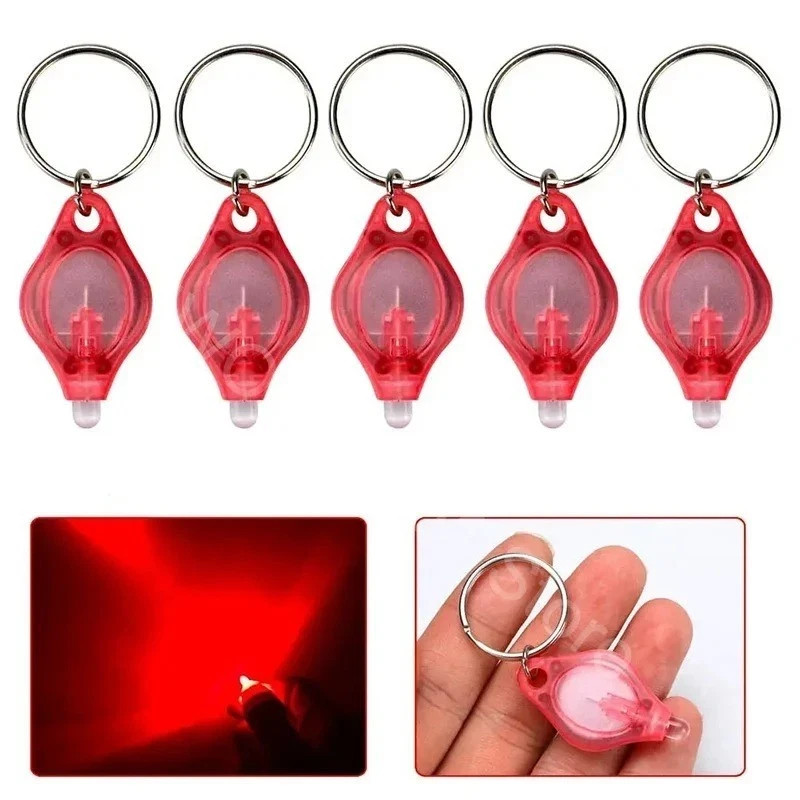 LED Mini Keychain Flashlight Key Ring Light Bright Lamp Torch Gifts Lights