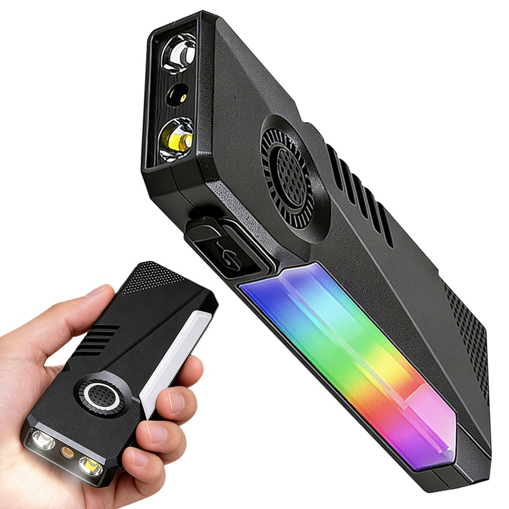 600 Lumens Rechargeable LED Work Light Flat Pocket Flashlight w/UV Light 2026