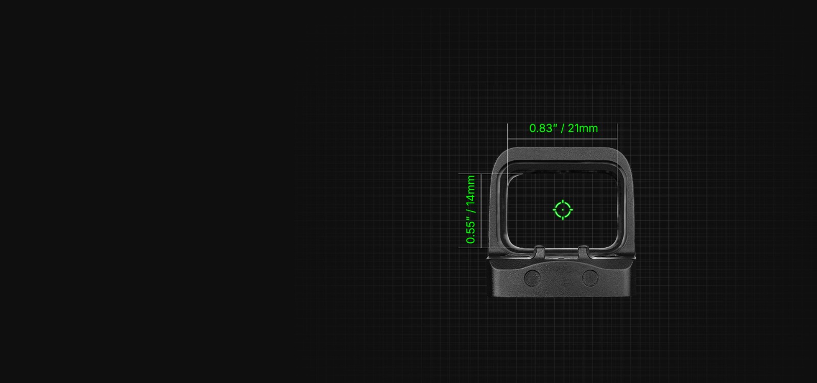 Osight SE Green 2 MOA Dot and 32 MOA Circle Enclosed Optic, RMSc Footprint, Blac