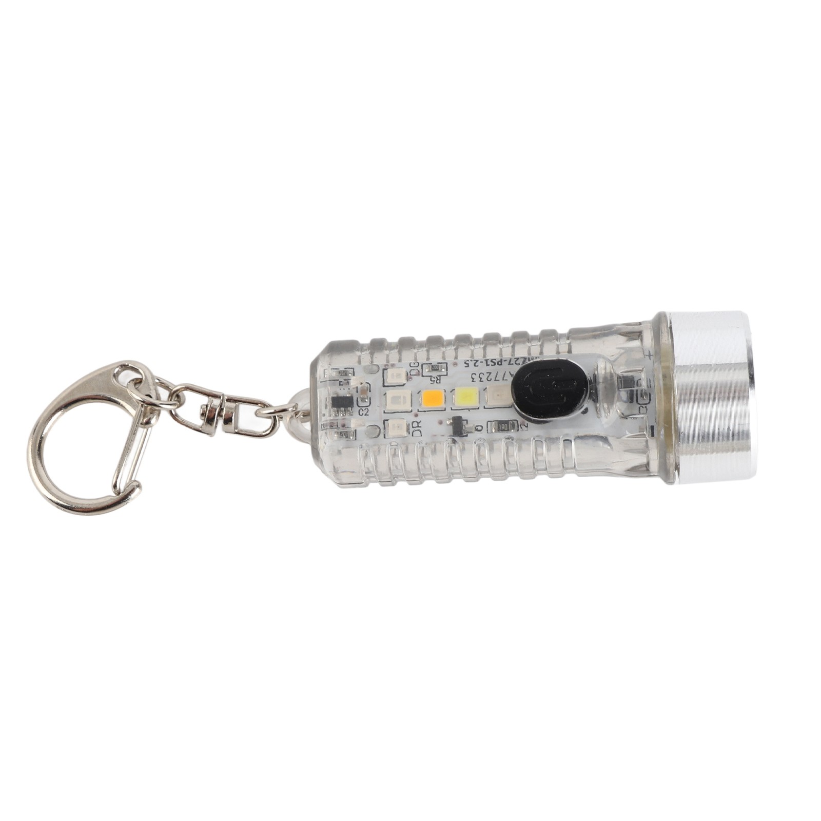 Portable Flashlight ABS Aluminum Alloy Adjustable Light Mode Keychain Flash AEJX