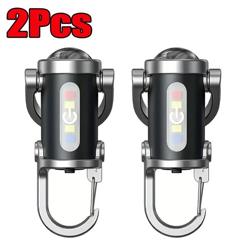Super Bright LED Mini Flashlight USB Rechargeable Pocket Keychain Torch