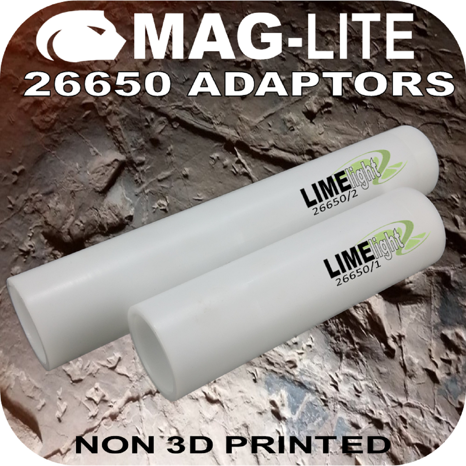 MAGLITE UPGRADE LITHIUM-ION 26650 BATTERY ADAPTORS TO 2/3D CELL FLASHLIGHT TORCH