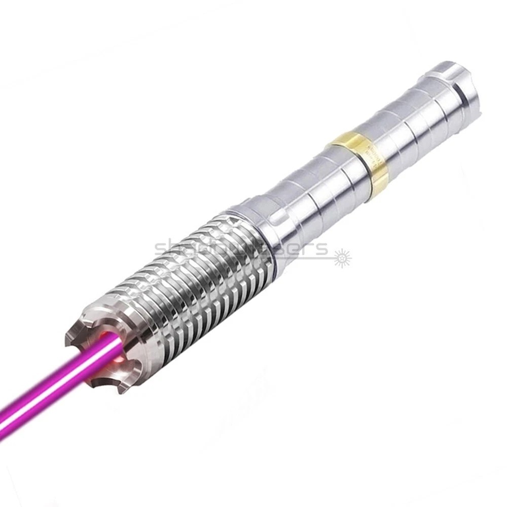 1mw 405nm Adjustable Focus Purple Laser Pointer Beam Visible Light Flashlight