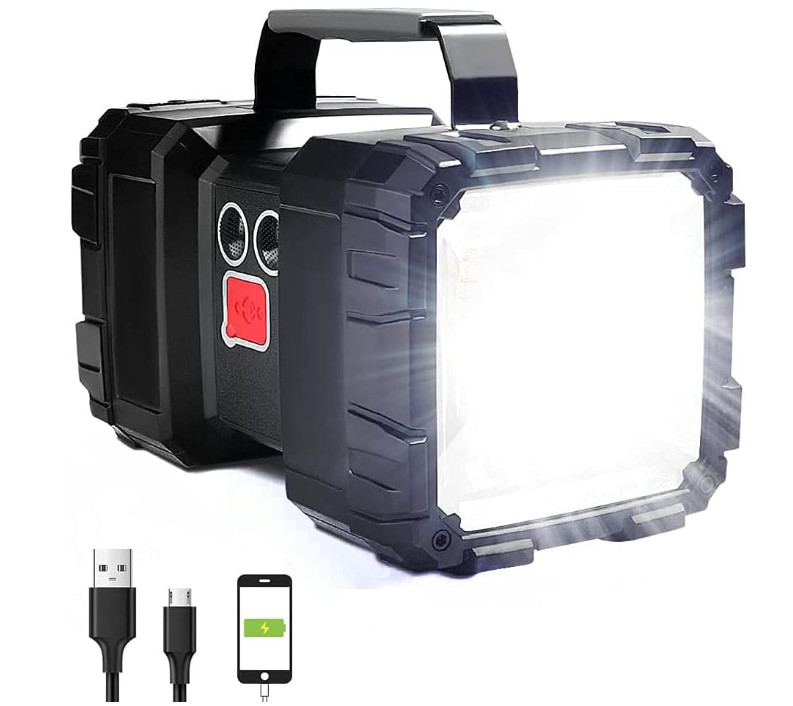 Linterna LED Recargable 12000LM 10000mAh Impermeable para Camping