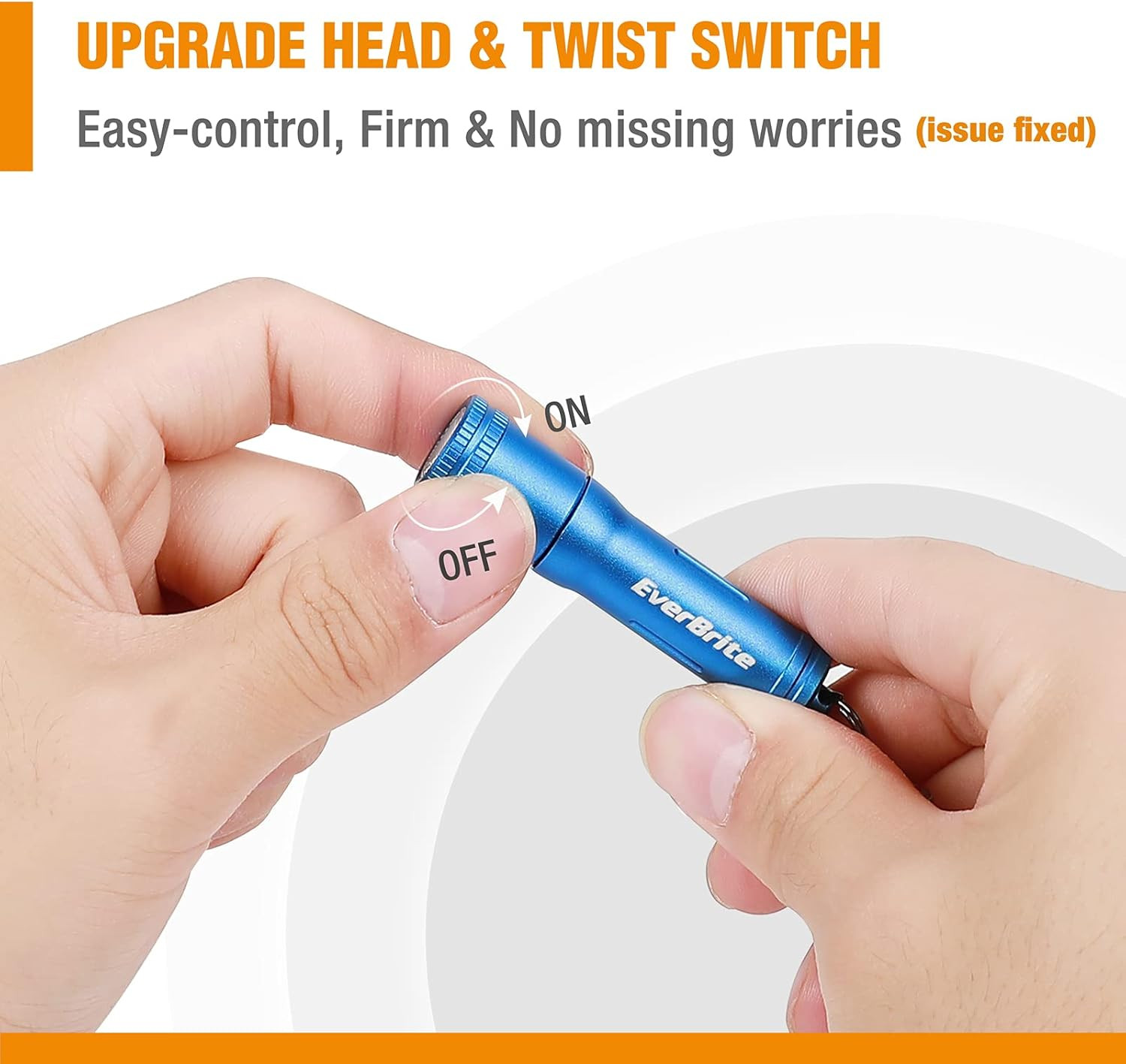 Keychain LED Flashlight Mini Bright Key Ring Portable Pocket Torch for EDC, Part