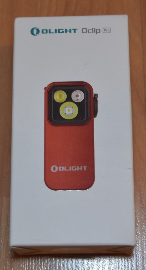 Olight Oclip Pro Orange Clip on Flash/Floodlight/Spotlight/Red Light, 500L