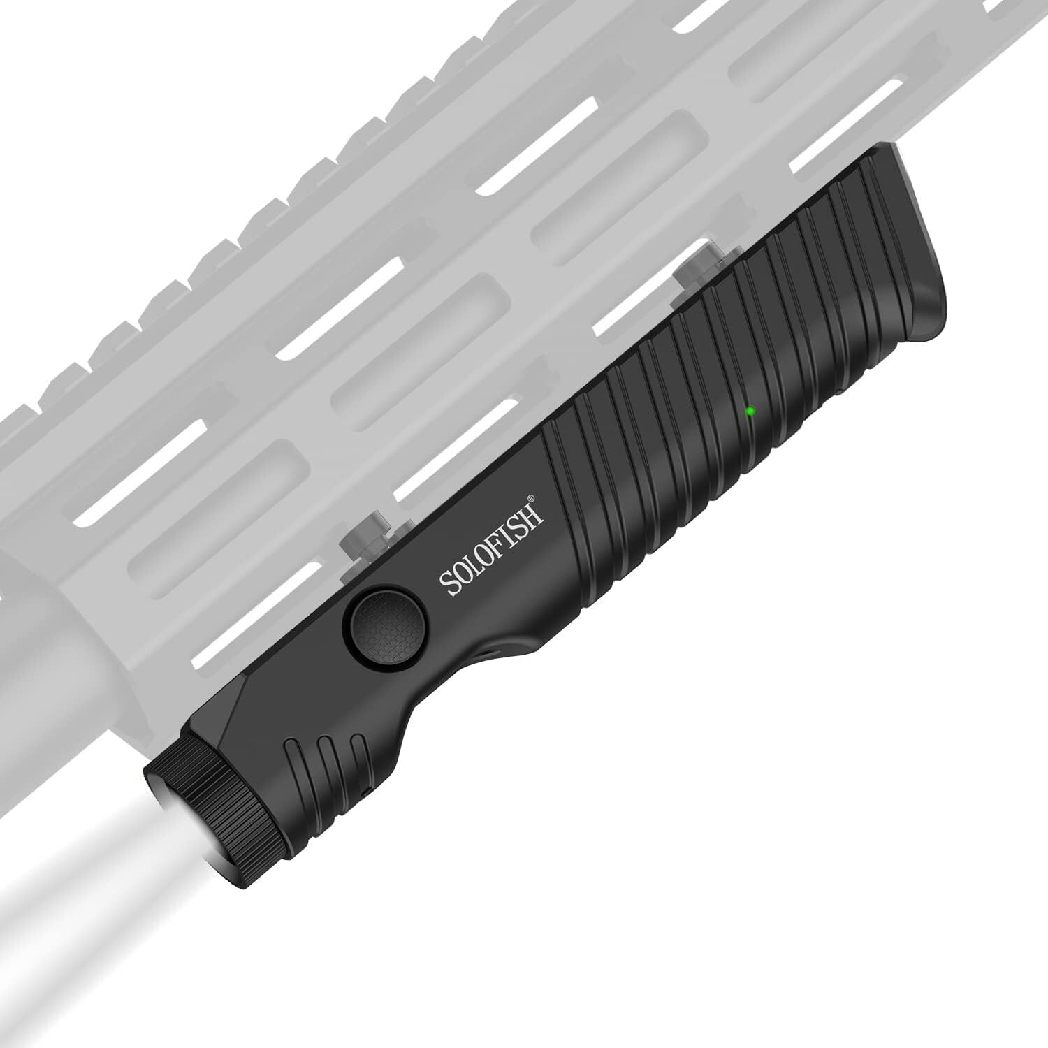 Solofish 1450 Lumens Flashlight Strobe Light M-Lok Rail Magnetic Rechargeable