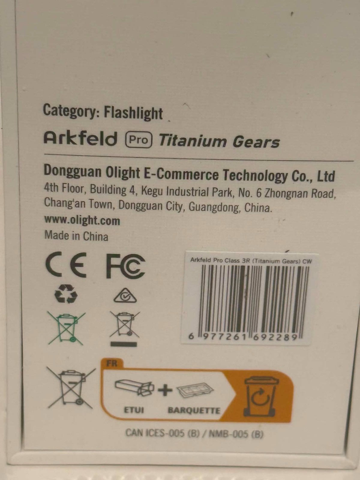 Olight Arkfeld Pro Titanium Gears Edition – Limited Edition EDC Flashlight- NEW