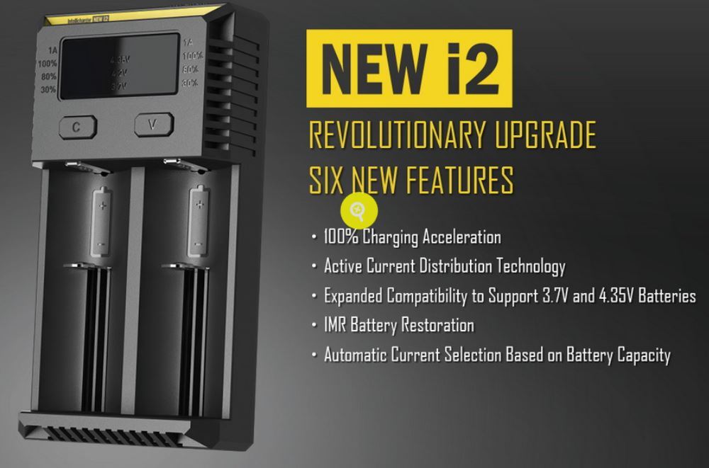 NITECORE i2 Intellicharger Universal Charger AUTHORIZED NITECORE DEALER 21700